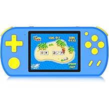 Juegos port&aacute;tiles para ni&ntilde;os Videojuegos retro precargados 218, sistema de juegos port&aacute;til con bater&iacute;a recargable de pantalla de 3,0", mini juguetes electr&oacute;nicos de viaje, regalos de cumplea&ntilde;os para ni&ntilde;os y ni&ntilde;as (azul)