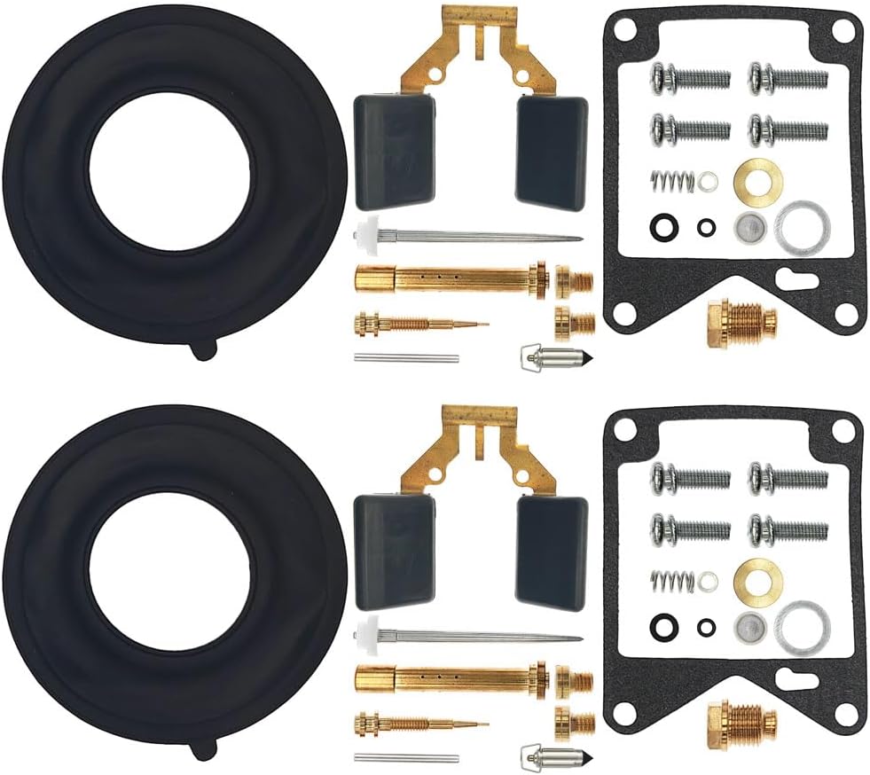 2-Pack Carburetor Rebuild Kits Carb Repair Kit with Diaphragm Float Replacement for Yamaha Virago 750 XV750 1981 1982 1983