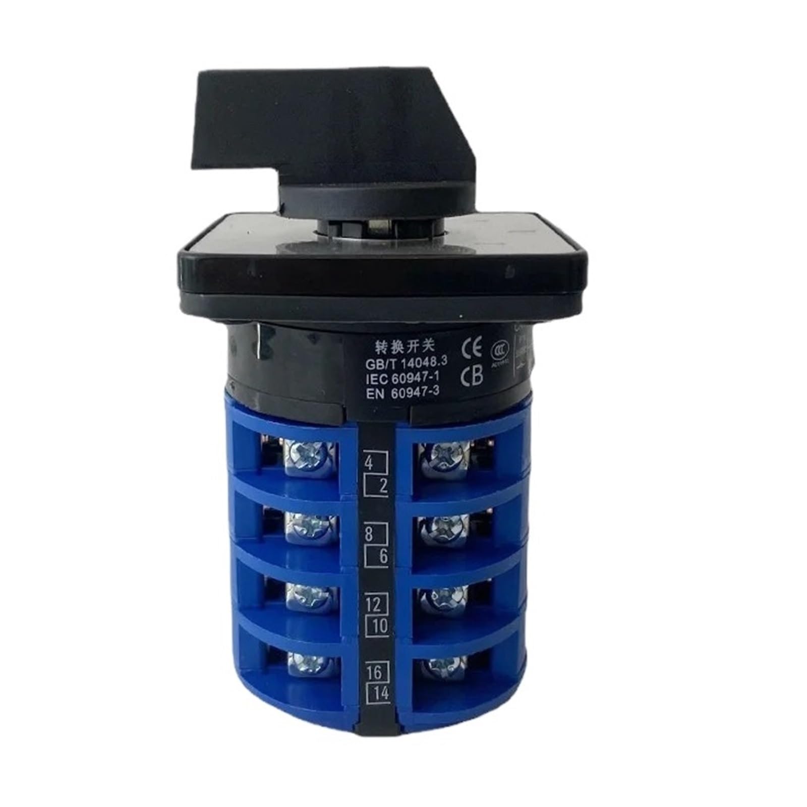 YWZVBSDCS 1PCS OFF-ON Two Positions LW26 32A1-8 Poles Changeover Cam Switch Rotary Selector LW28-32 YMW26(8P-32 Terminals)