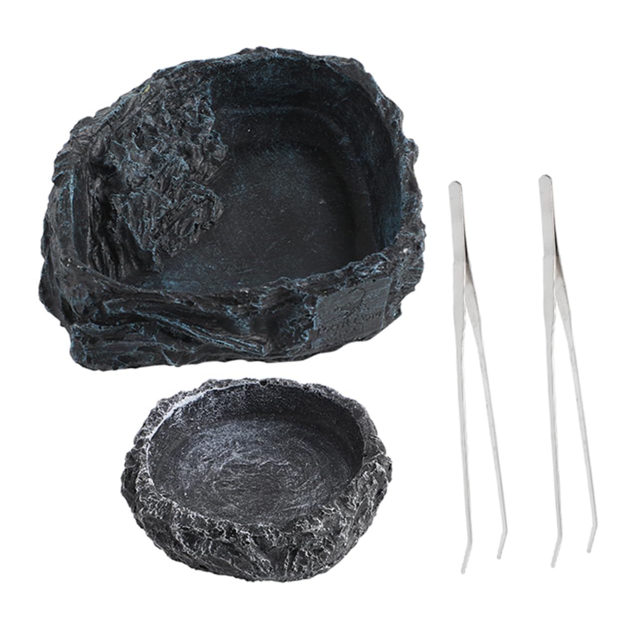 1set Ciotole per Reptili Ciotola per Tartarughe Ciotola per Cibo Rettili con Pinzette Accessori per Terrario e Alimentazione di Lucertole e