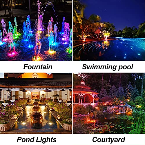 Coreslux Solar Pond Lights, 5-In-1 Waterproof Ip68 Underwater Color-Changing Pond Light, Adjustable Super Bright Submersible Led Landscape Spotlights For Fish Tank Garden Fountain Pond Yard #TOP6