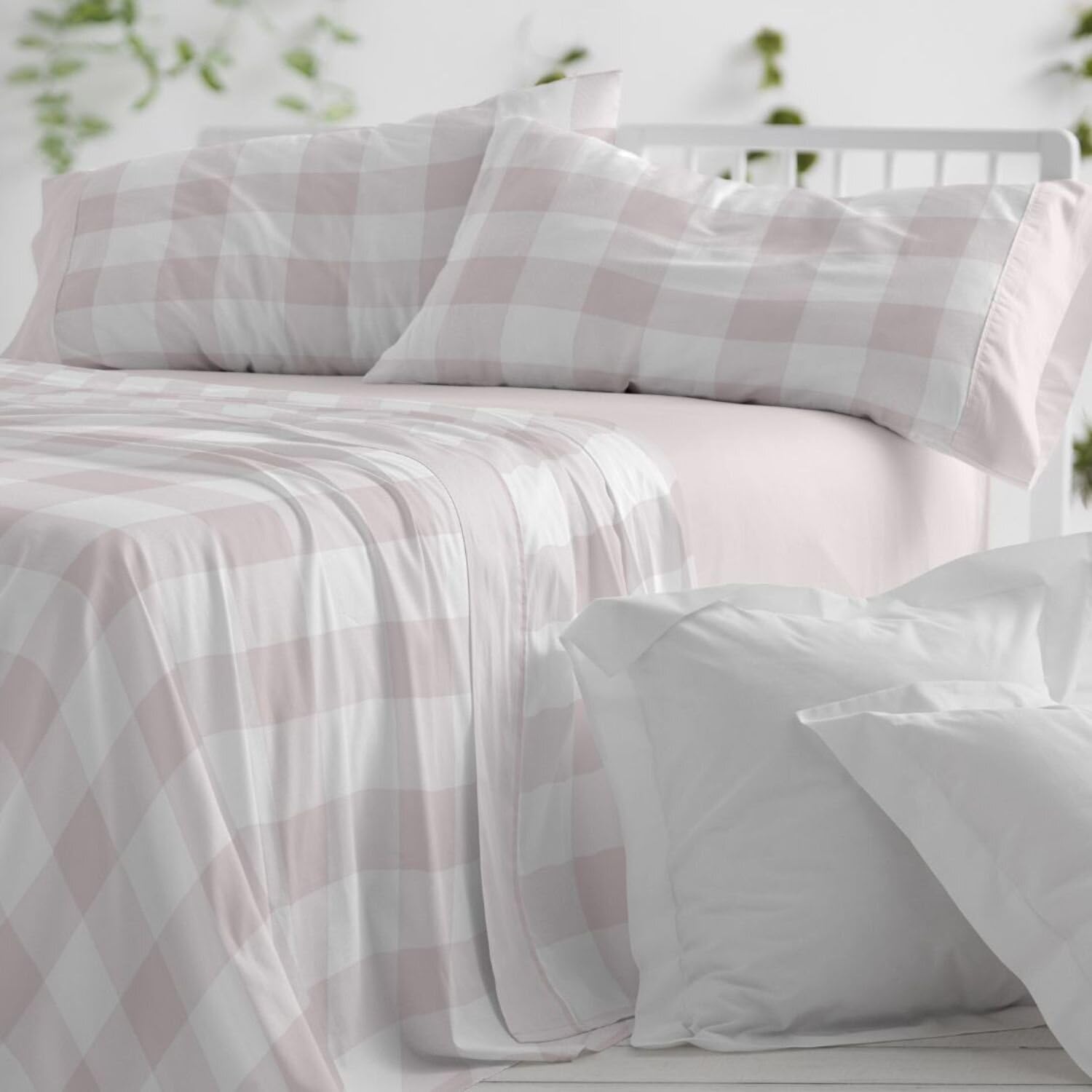 Burrito Blanco | Juego de sábanas | Cama de 150 a 160cm. (+Medidas Disponibles) | Diseño 543 | Color Nude (150-160x190/200cm.)