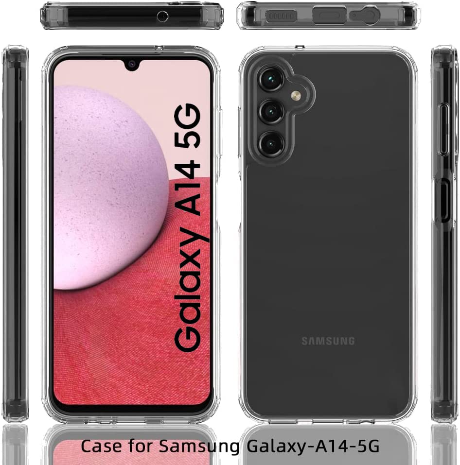 Image of for Back Case Cover Bumper Flexible Silicone Transparent Back Cover for Samsung Galaxy A14 - Transparent