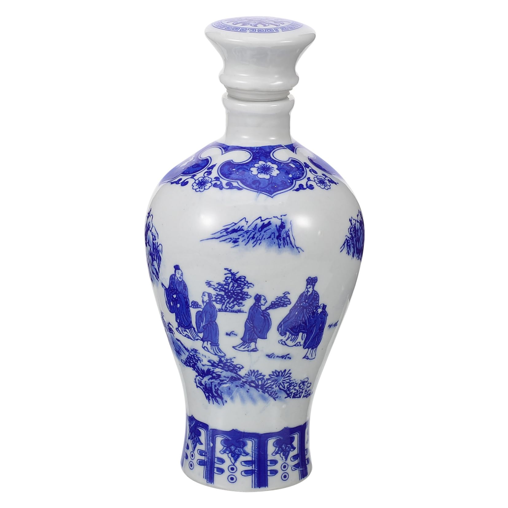 Botella de cerámica azul elegante como regalo para ocasiones especiales