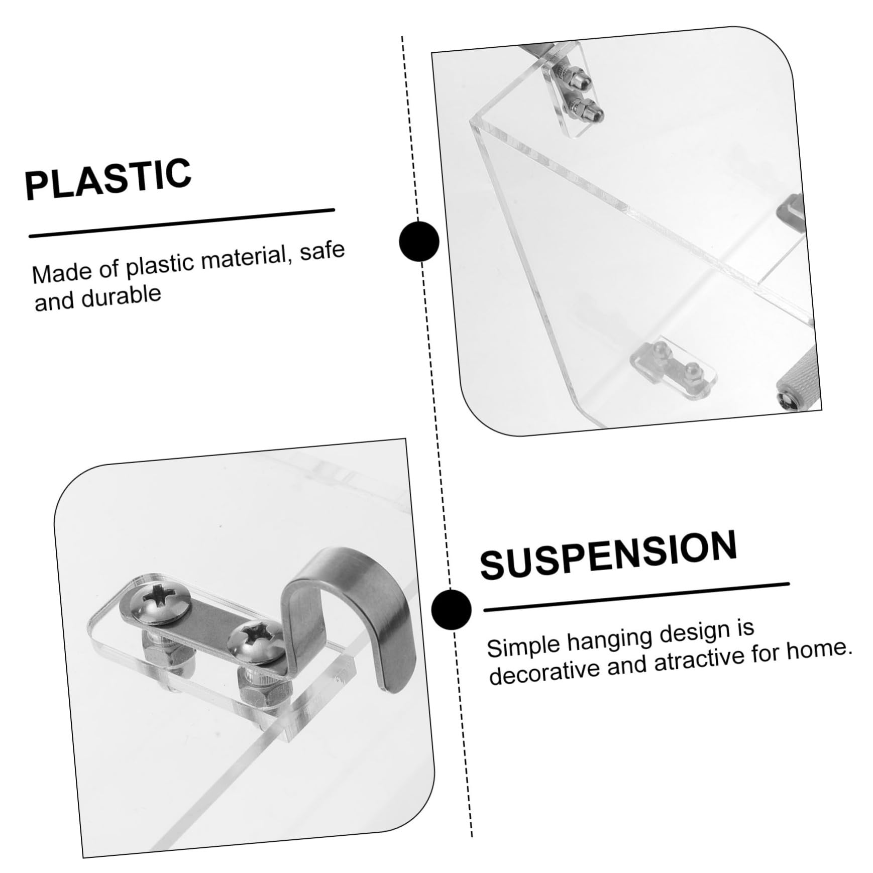 GANAZONO Mangiatoia Automatica per Uccelli Grandi in Plastica Trasparente Ciotola Facile da Pulire e Installare per Pappagalli e Piccoli Volatili Accessorio Gabbia Funzionale e Decorativo