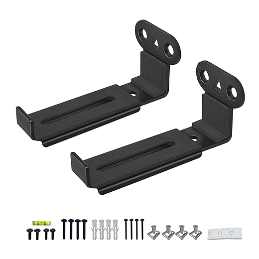 Universal Metal Soundbar Wall Mounts, Depth Adjustable