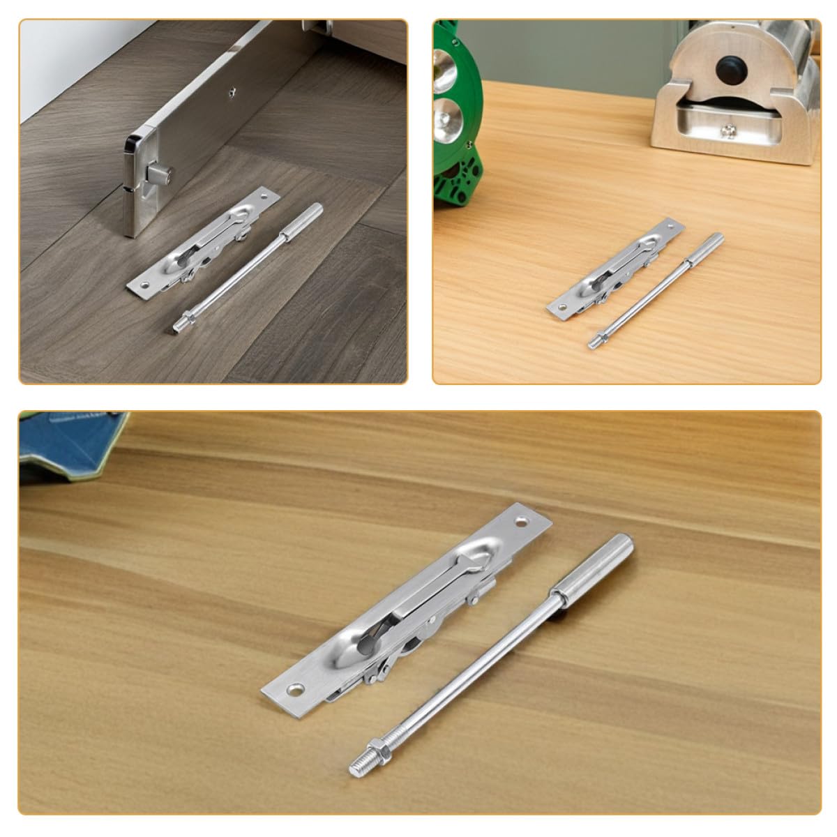 Healeved Chiavistelli a Scorrimento in Acciaio Inox 6 Pollici, Serrature a Scatto per Porte Interne e Cancelli, Set da 2 Pezzi, Sicurezza Domestica e Commerciale, Installazione Stabile