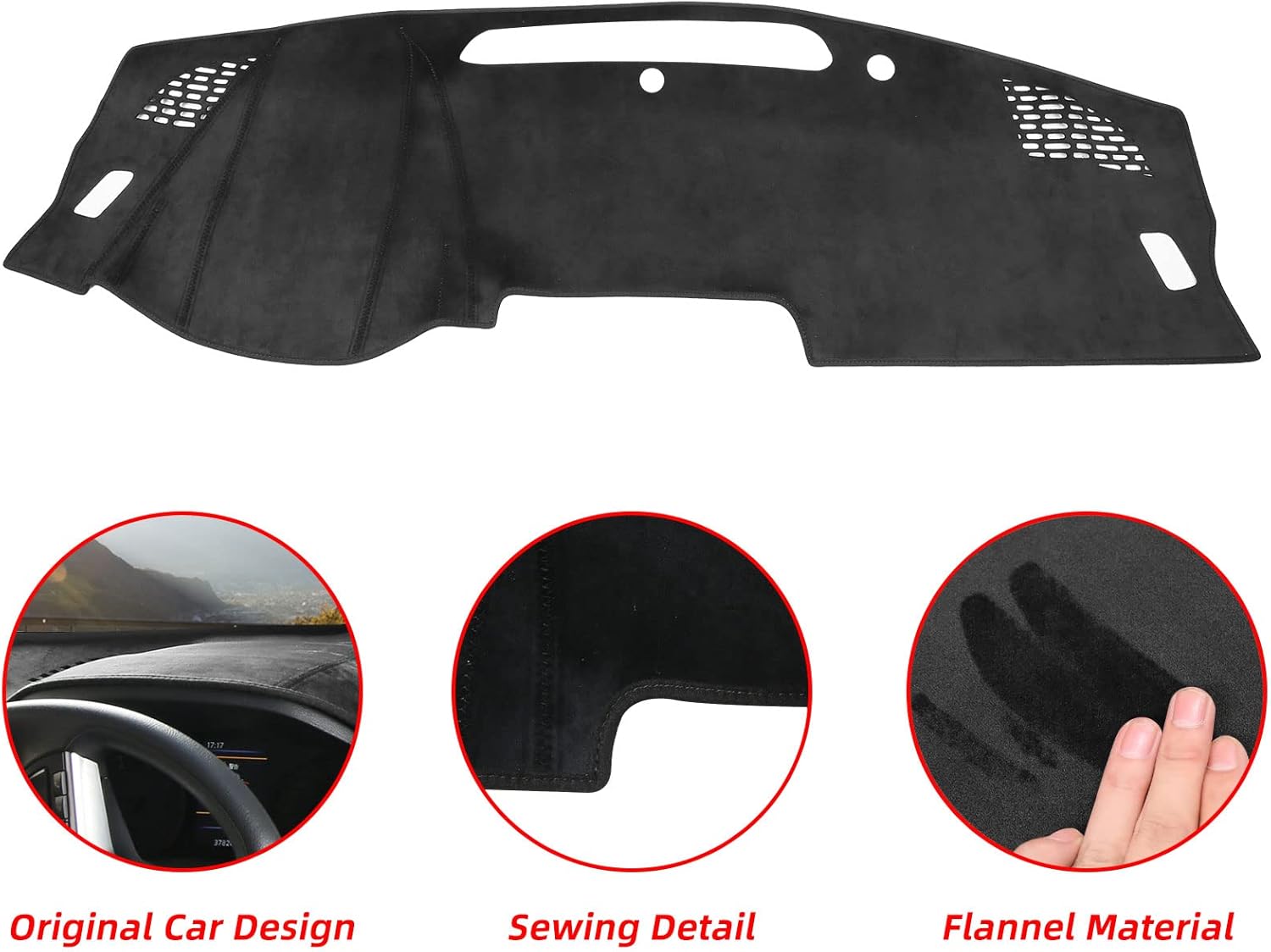 CZCGYDY Dashboard Cover for Nissan Altima 2025 2024 2023 2022 2021 2020 2019, Custom Fit Flannel Dash Cover Mat,Nonslip Car Dashboard Protector Pad,Anti-Glare & Anti-Reflection,Easy to Install