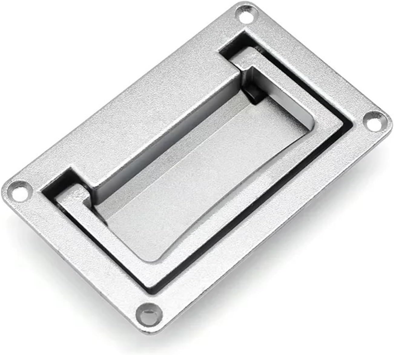 5.2 Inch Metal Zinc Alloy Rectangle Shaped Recessed Folding Pull Handle 1Pcs(XK616 White)