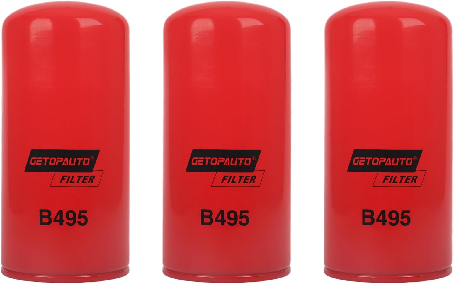 GETOPAUTO B495 Oil Filter Compatible with Detroit Diesel Series 50, Series 55, Series 60 engines Replace P552100 LF3620 23530573(set of 3)