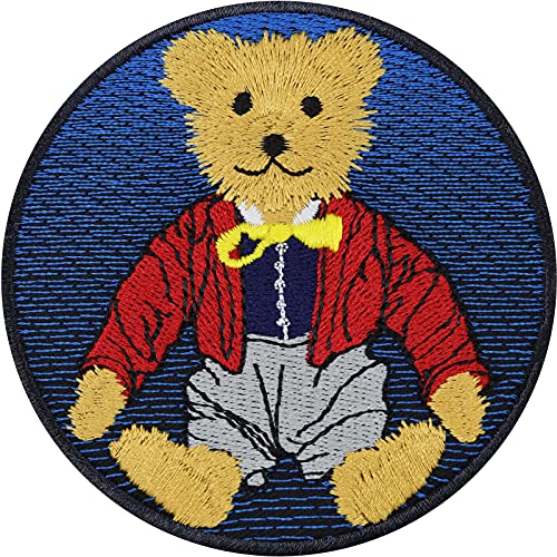 Image of Teddy Bear Sew on Patch - Colorful Toy Iron on Patches for Kids, Girls, Teddy Bear Lovers - Wildly Popular Cute Patches for Jackets, Jeans, Backpacks, Hats, Shirts - Red - 3.14X3.14 in