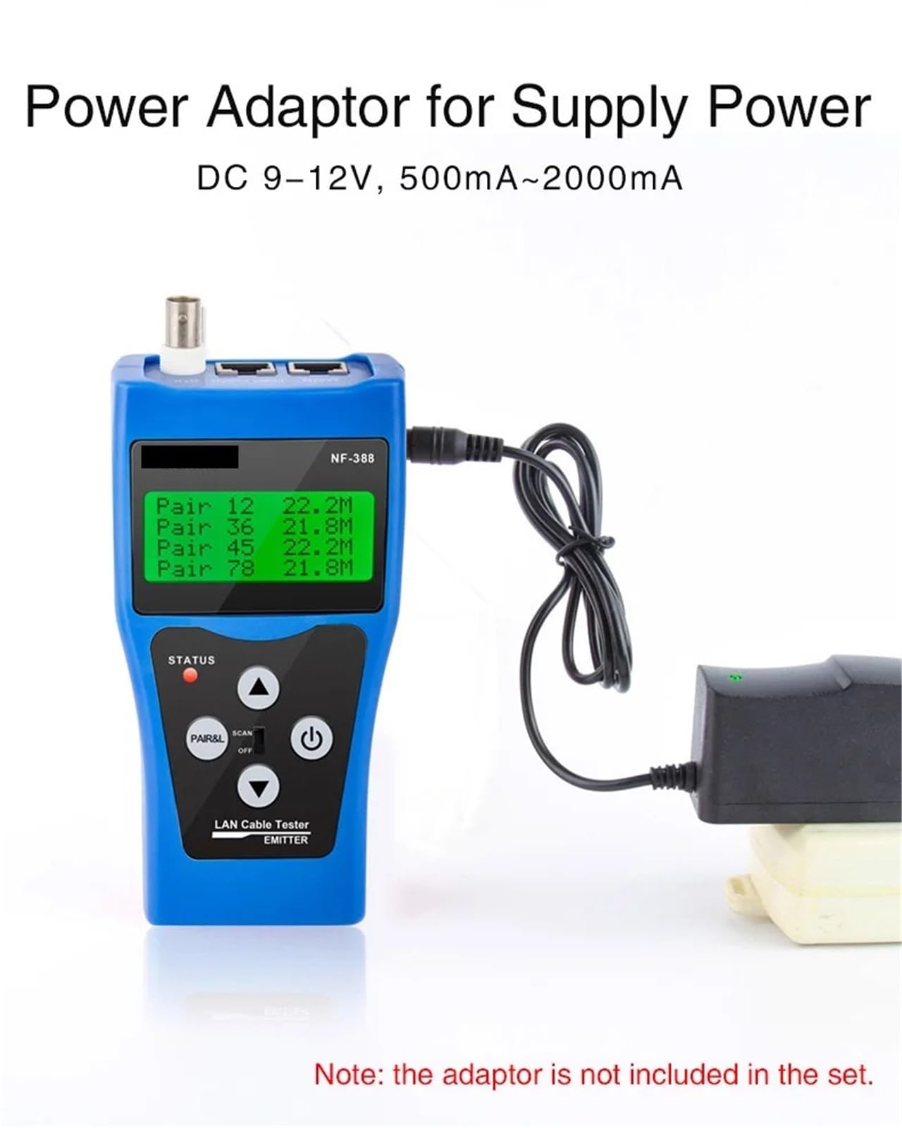 Localizzatore di Cavi, Tester multiuso for cavi telefonici LAN di rete 8 prese prova remote, Hunt 5E, 6E Wire Tracker Misura la lunghezza del cavo
