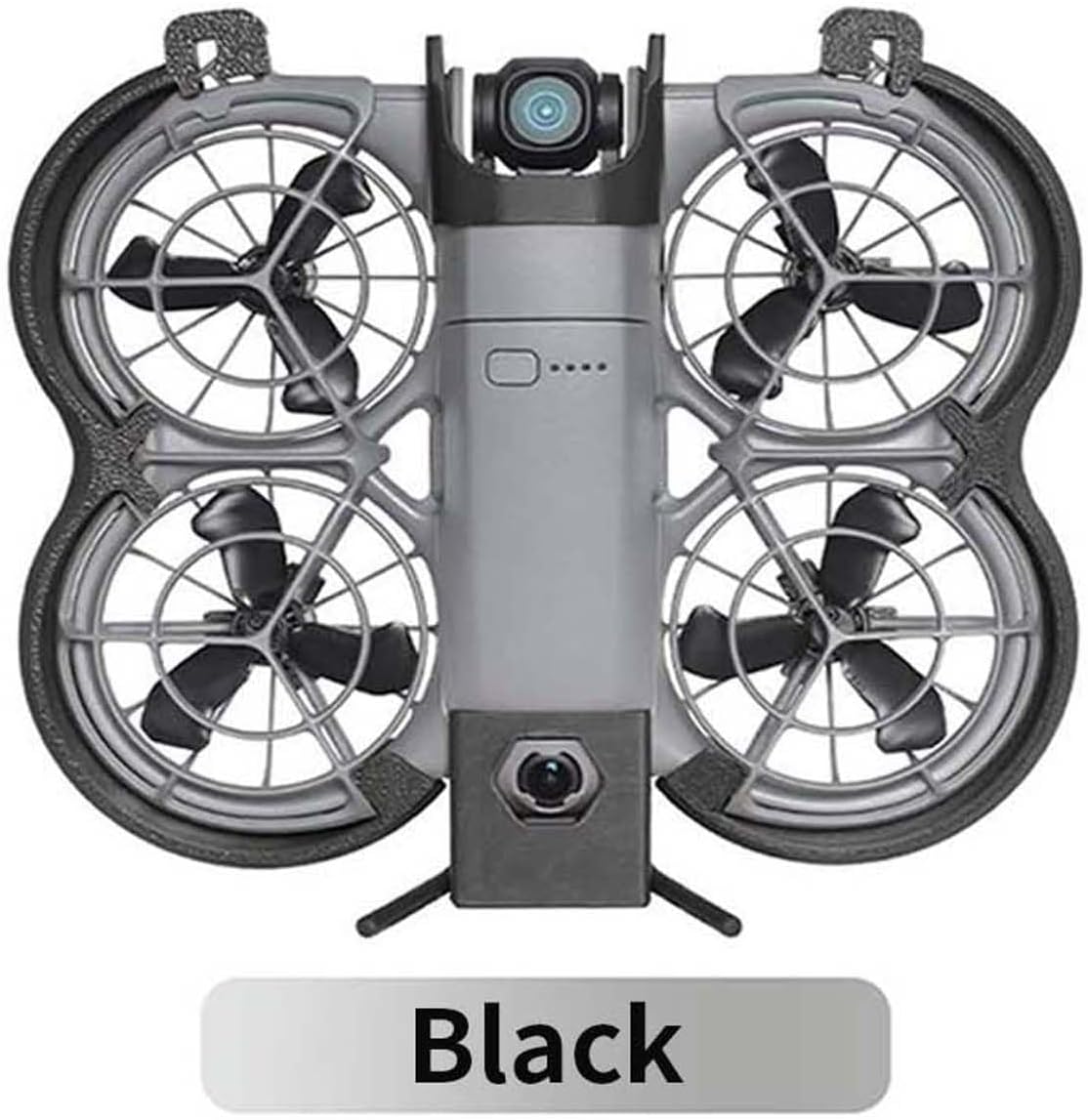 Neo 2 Propeller Guard Protector + Gimbal Bumper Guard + Height Extension Brackets for DJI Neo 2 Drone Accessories, 3 in 1 Anti-Collision Full Protection Guards Set for DJI NEO2 (Black With Image Transmission)