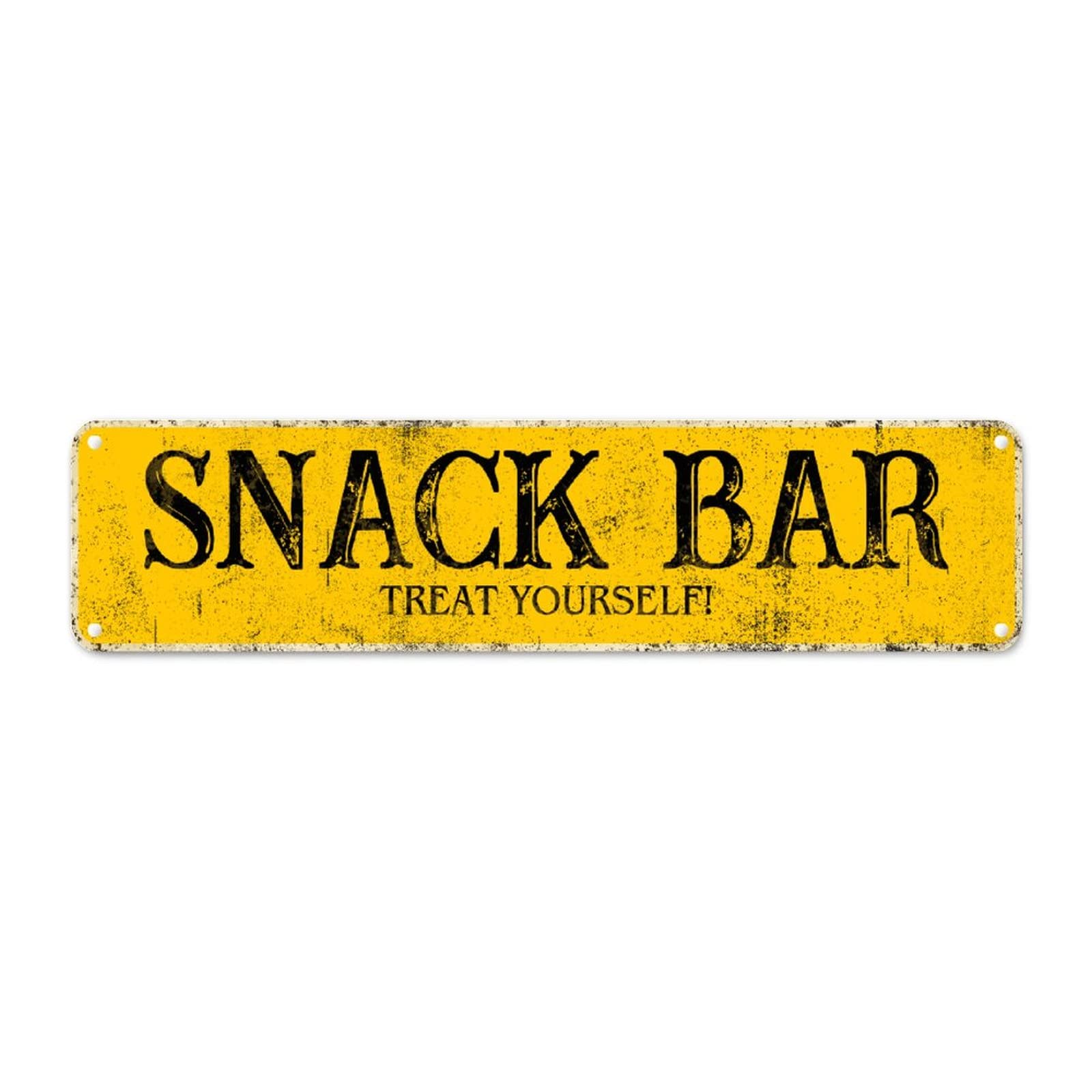 Plaque murale en métal vintage pour cuisine conviviale et snack bar style rétro
