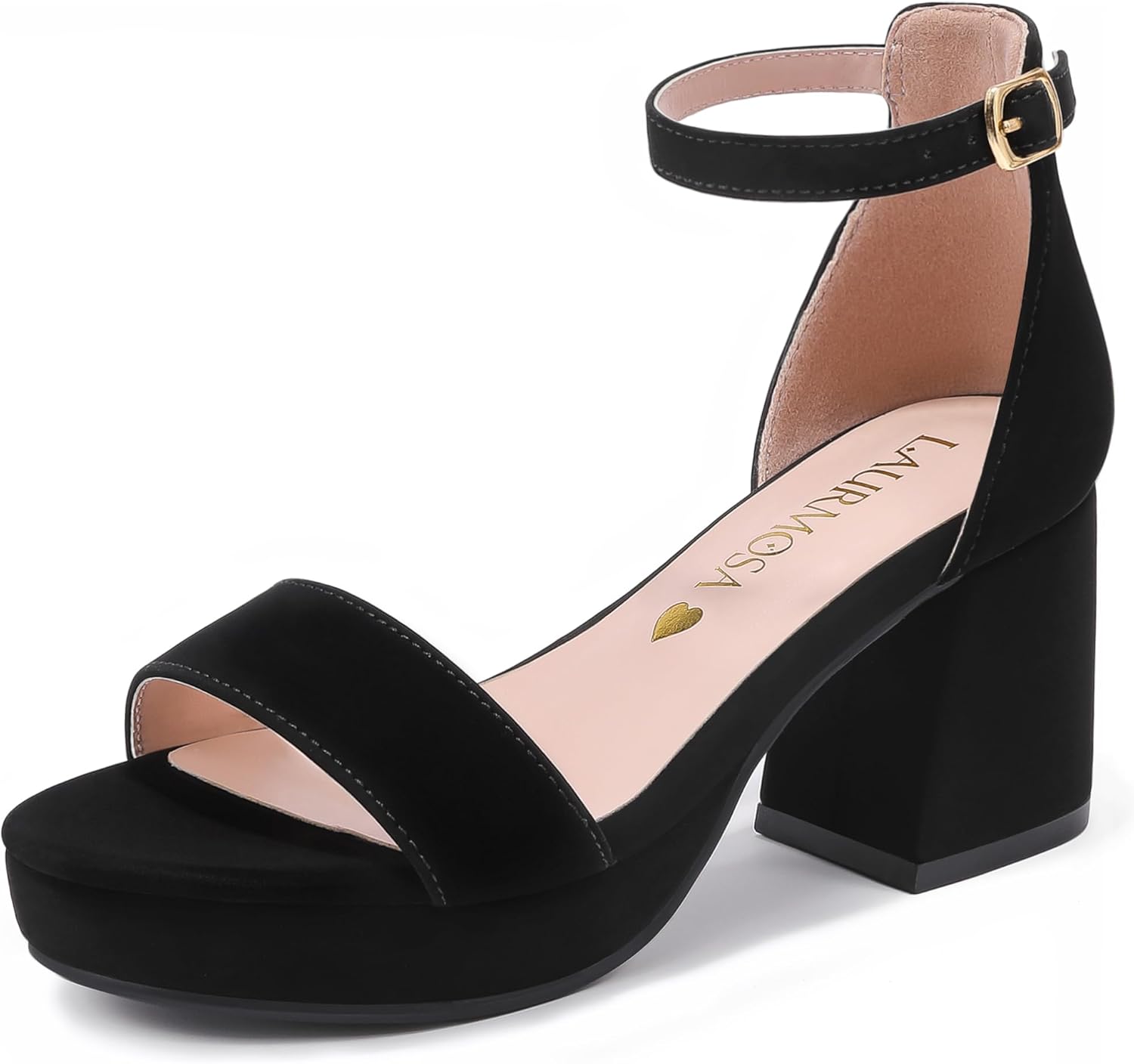 High Heels for Kids Sandals Big Girls Dress Shoes Flower Girl Shoes for Wedding Party Pageant Round Open Toe Ankle Strap Dress Sandals Platform Heels Chunky Pumps for Little Big Kids