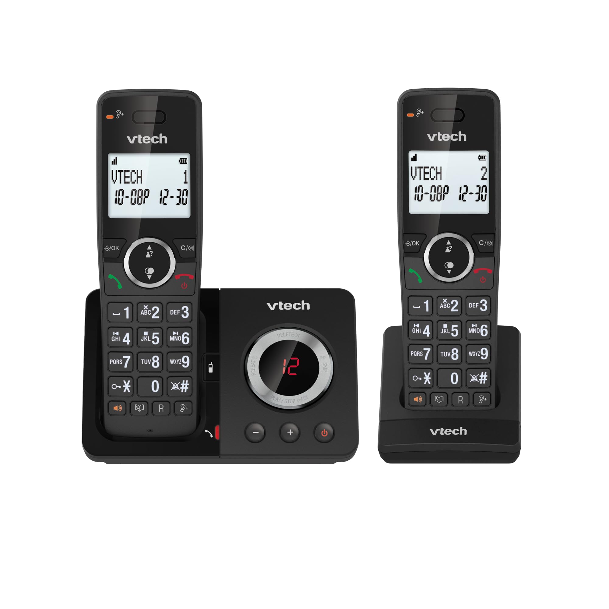 VTech Digitales Schnurlostelefon ES2051, doppelter Anrufbeantworter, Blocker für unerwünschte Anrufe