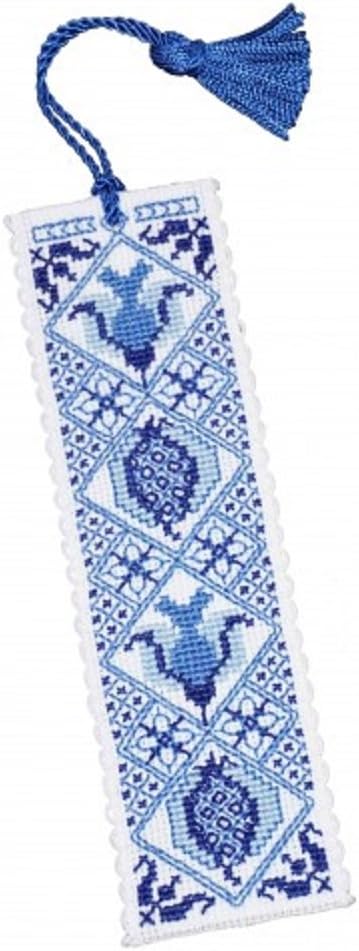 Textile Heritage Delft Blue Bookmark Cross Stitch Kit
