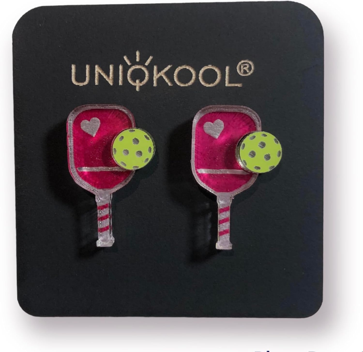 Handcrafted Pickleball Stud Earrings - Laser Cut, Hypoallergenic, Nickel-Free, Made in USA