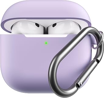 Keybudz AirPods4 Elevate Silicone Case, AirPods 4th Generation, Full Coverage, Smooth Touch, Soft Case, Anti-Slip Coating Lid, Shockproof, Strap Hole, Carabiner Included, Drop Prevention, Airpots4,