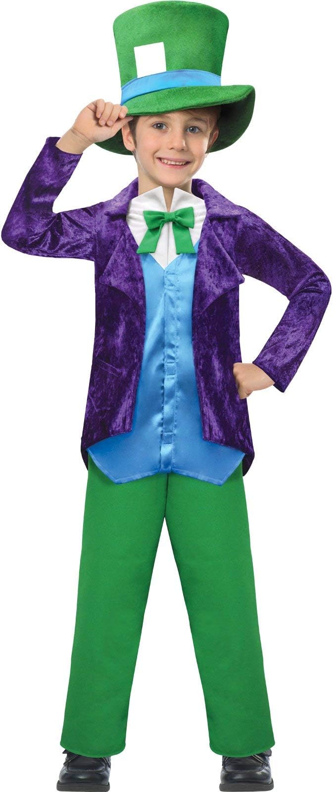 amscan (PKT) (9902143) Child Boys NEW Top Hatter Costume (7-8yr)