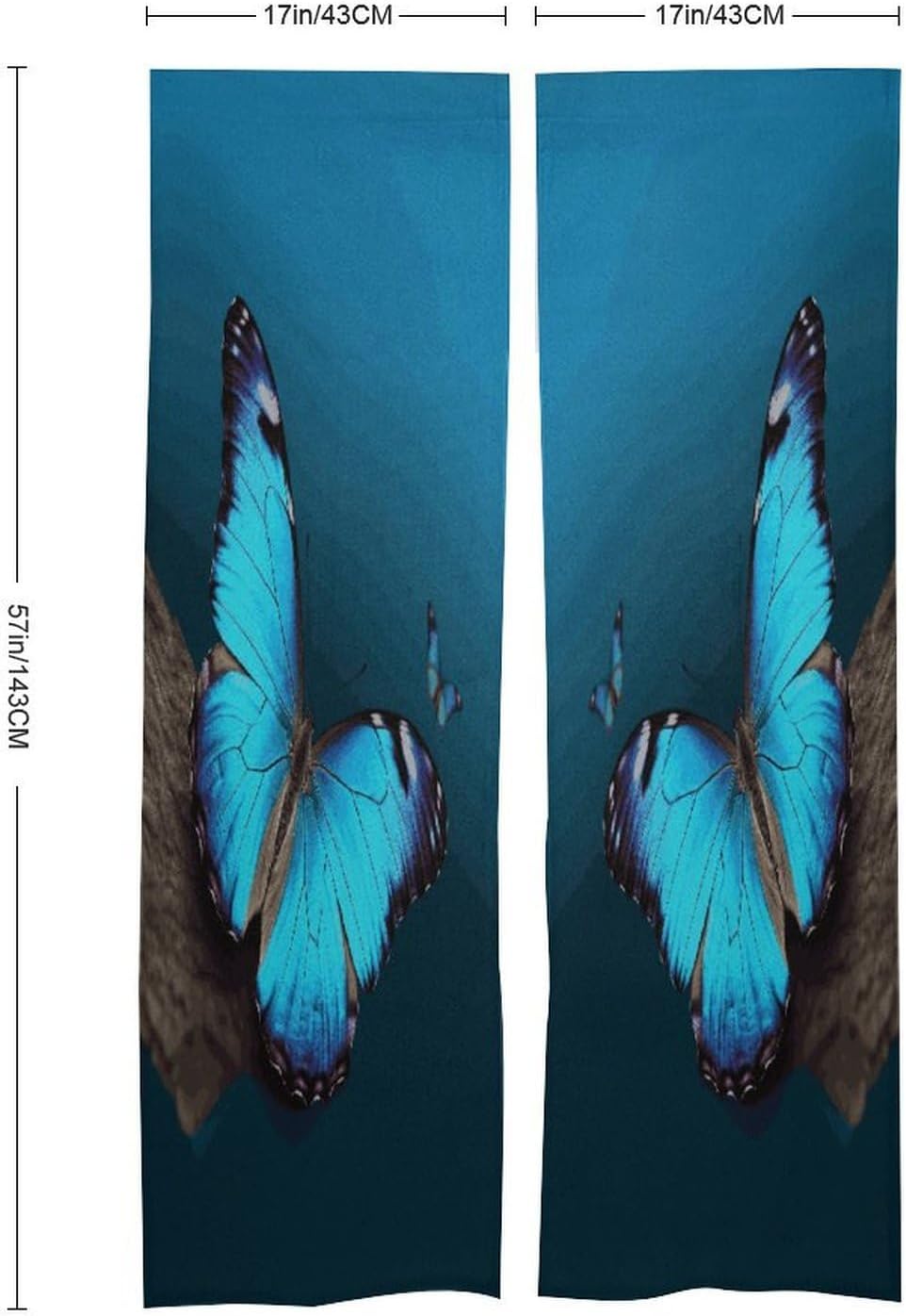 Beautiful Blue Butterfly Door Curtain Printed Doorway Noren Japanese Style Doorway Room Divider Curtains for Privacy Partition Divider Kitchen Home Decorations Wall Hanging