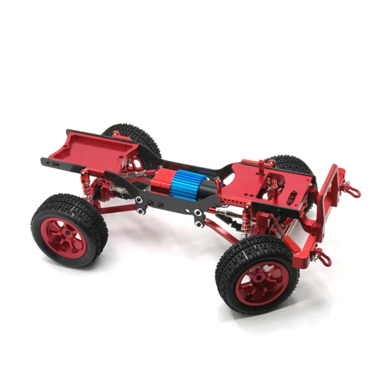 RC Piezas Coche Compatible con MN D90 D91 D96 para MN98 para MN99S MN45 1/12 Piezas De Coche RC, Juego Amortiguadores Montaje Tracción Varilla Enlace Eje Delantero Y Trasero Metal(Red)