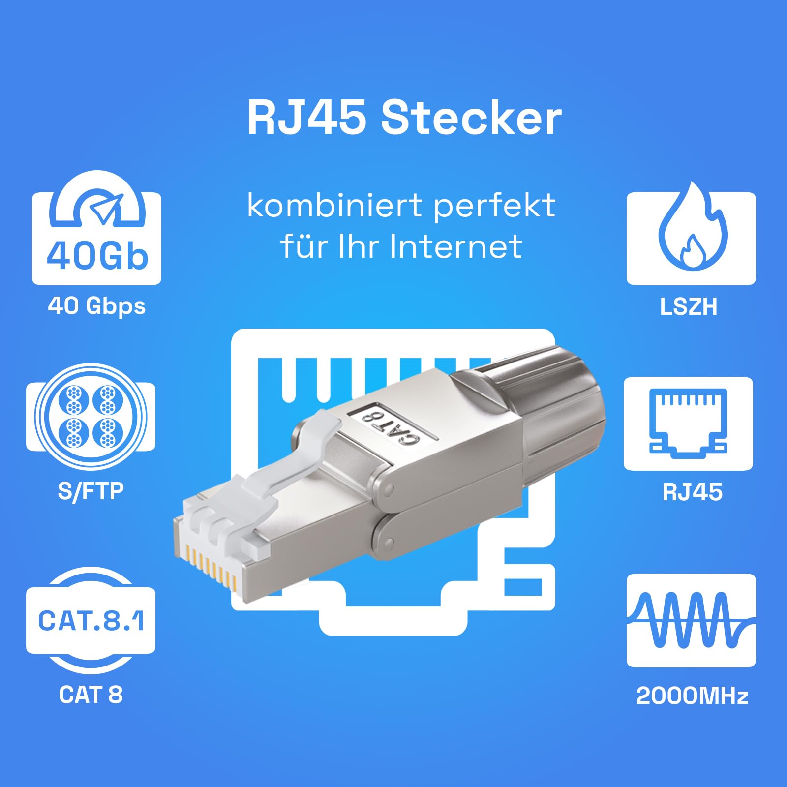 hb-digital 1x CAT 5e Netzwerkdose für CAT.7 CAT.6A CAT.6 CAT.5 hb-digital 1x CAT 5e Netzwerkdose für CAT.7 CAT.6A CAT.6 CAT.5