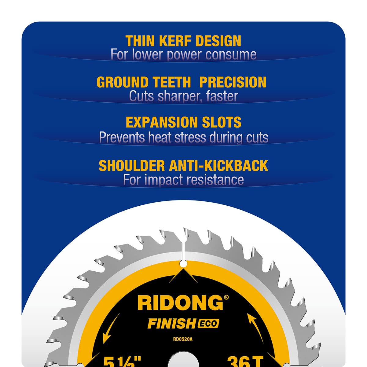 7-1/4 Inch 60 Tooth Circular Saw Blade with 5/8 Inch Arbor ATB Finishing for Wood Cutting(5-Packs)