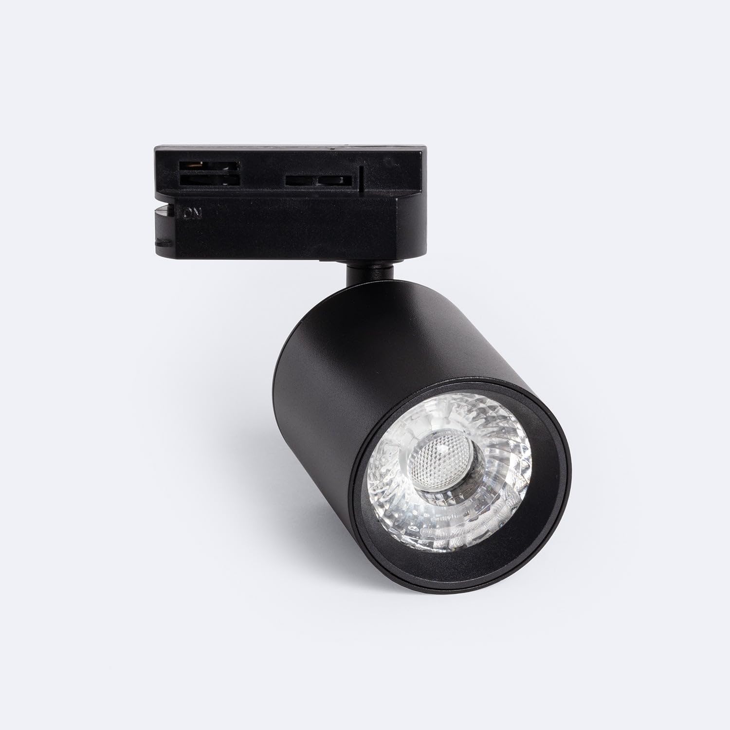 Spot LED sur Rail Monophasé 10W Mallet Dimmable Noir 3000K Blanc chaud