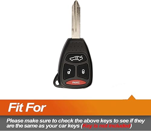 Miniatura 2 de Funda de silicona para llavero Chrysler 200 300 PT Cruiser Dodge Charger Magnum Durango Jeep Grand Cherokee Commander Liberty  Accesorios para