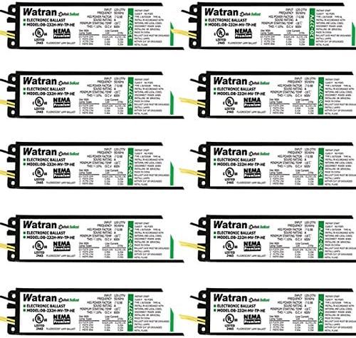 Electronic Fluorescent Ballasts T8 Instant Start, High BEF, 120/277V, 4/3 F40/F32/F25/F17 - 4/3 FB32/FB31/FB28 Code: 80215, Watran/Deltek
