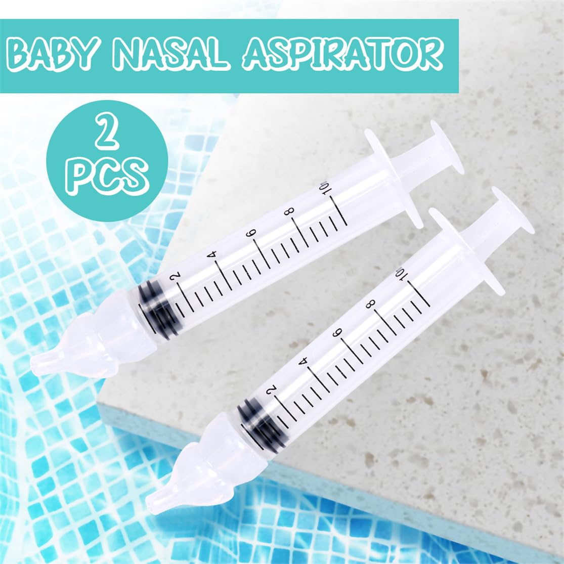 Irrigador nasal limpiador de nariz de bebé, 2 unidades, riego nasal profesional infantil, higiene nasal portátil con punta de succión nasal de silicona reutilizable para enjuagar