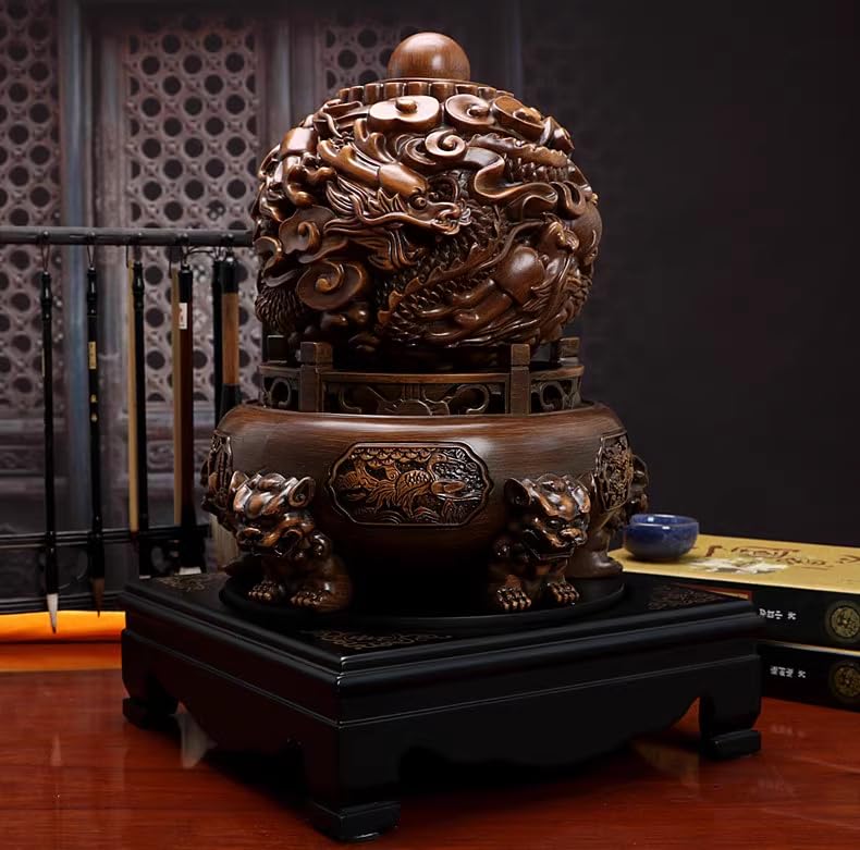 Decoración del hogar 2024 Estatua de dragón de Feng Shui Chino Escultura Figuras Feng Shui Escritorio de Oficina Regalos de Buena Suerte, Mesa de Oficina (ornamentación d