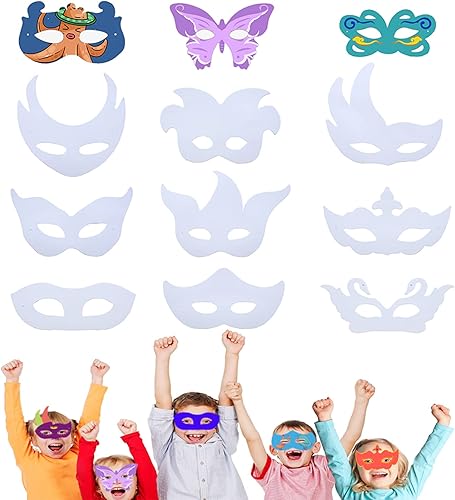 Máscara de mascarada, máscaras de papel de graffiti para niños, recuerdos de fiesta de safari en la selva, temática de cumpleaños, cosplay, fiesta