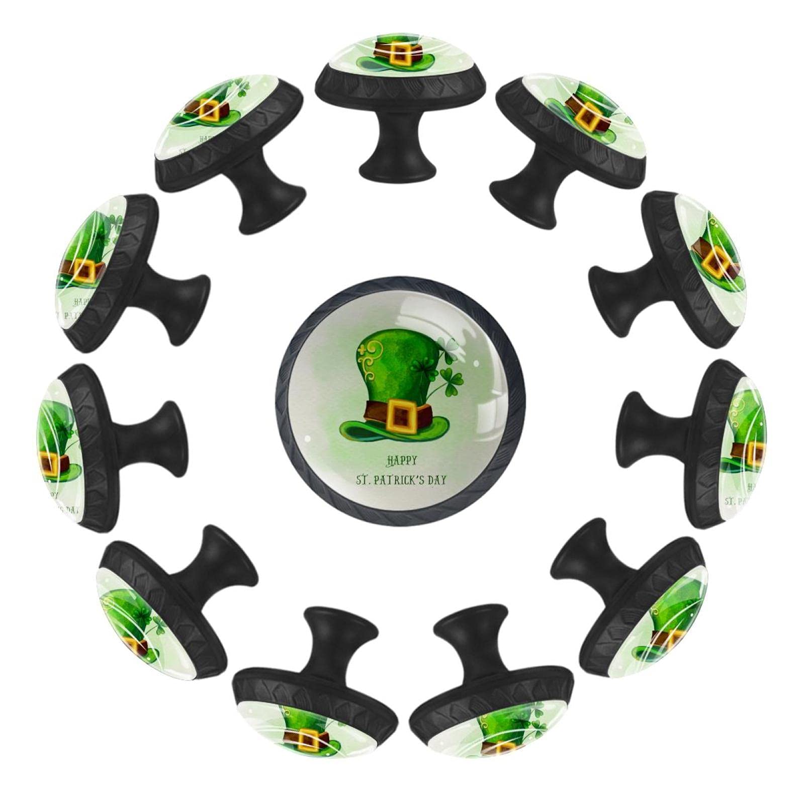 Boutons de tiroir ronds Saint-Patrick 35mm lot de 12 pour commode enfant