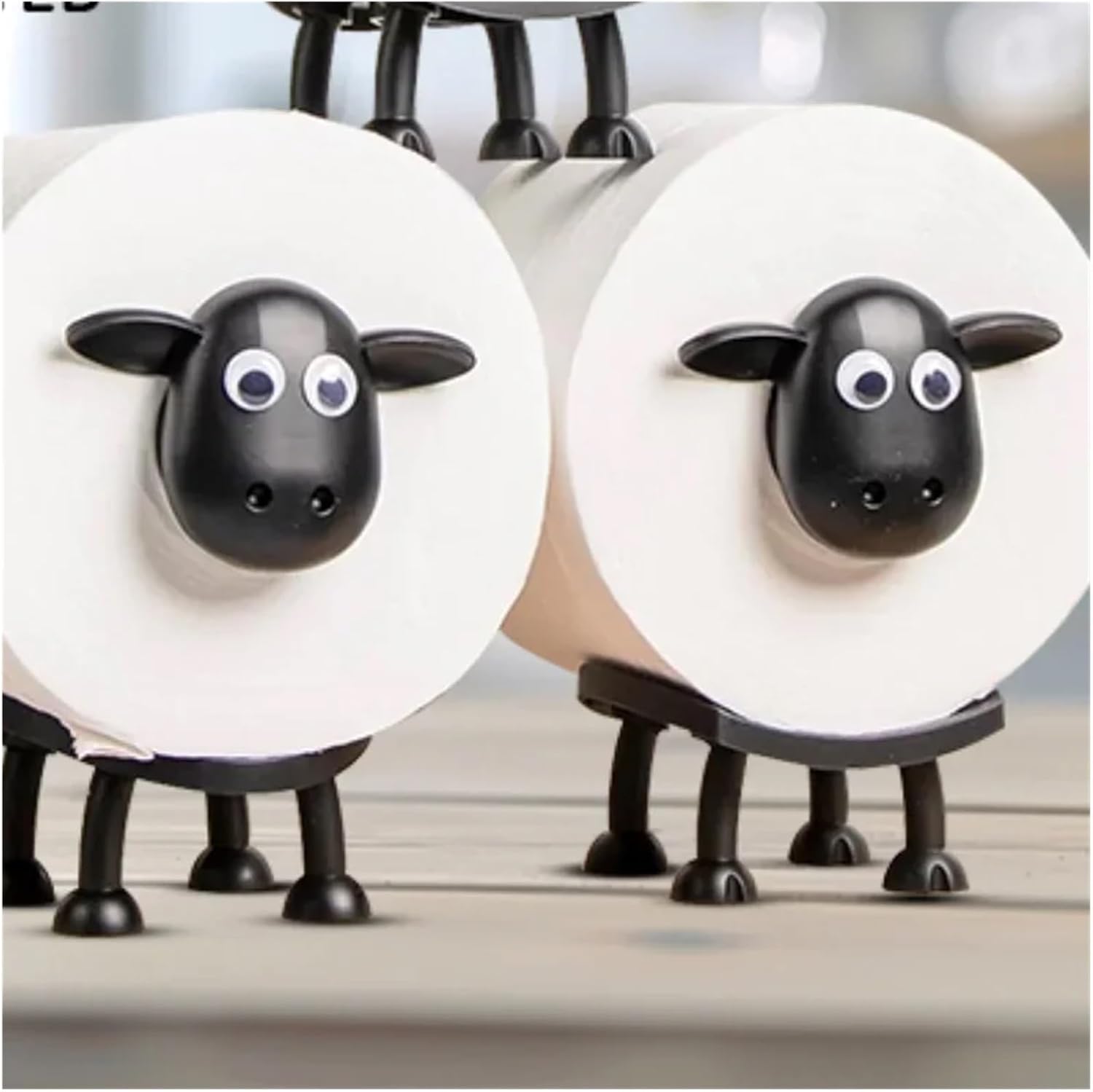 Sheep Toilet Paper Holder Resin Lovely Sheep Tissue Box Stackable for Home Bathroom Vanity Night Stands