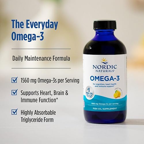 Vista 7 de Nordic Naturals Omega-3, Lemon Flavor - 8 oz - 1560 mg Omega-3 - Fish Oil - EPA & DHA - Immune Support, Brain & Heart Health, Optimal Wellness