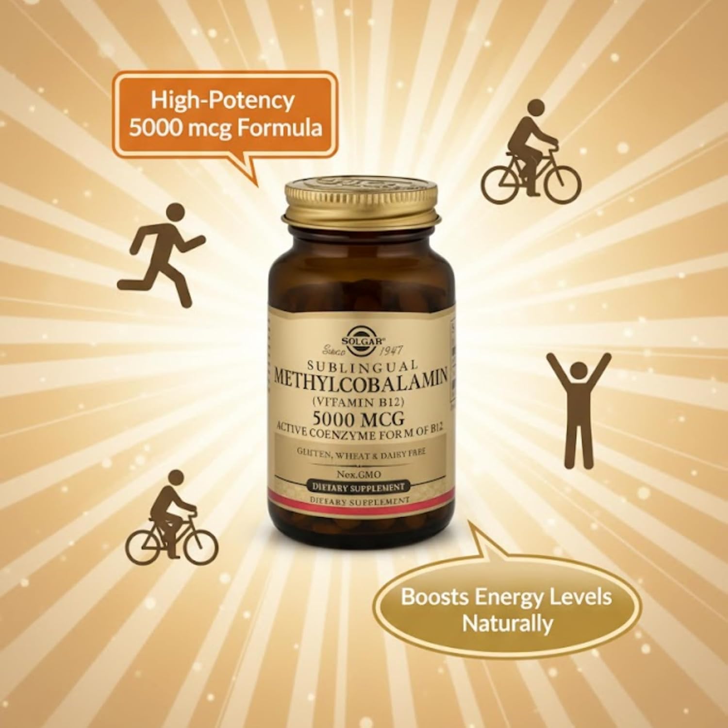 S.O.L.GAR Sub-lingual Methylcobalamin | Vitamin B12 | 60 Nuggets — Amazon image 4