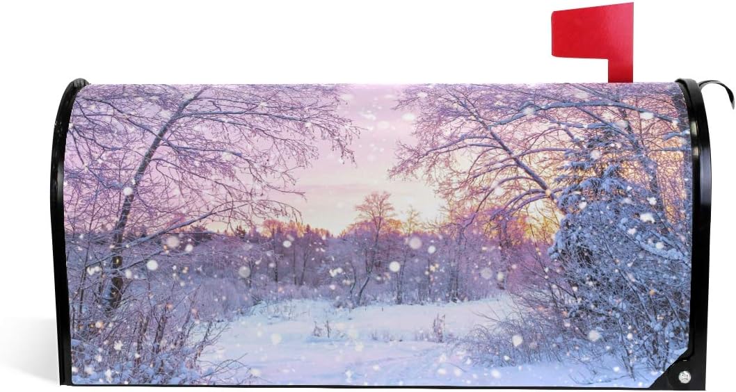 WOOR Winter Magnetic Mailbox Cover Oversized for Garden Yard Outdoor Decorations-20.8" x 25.5"