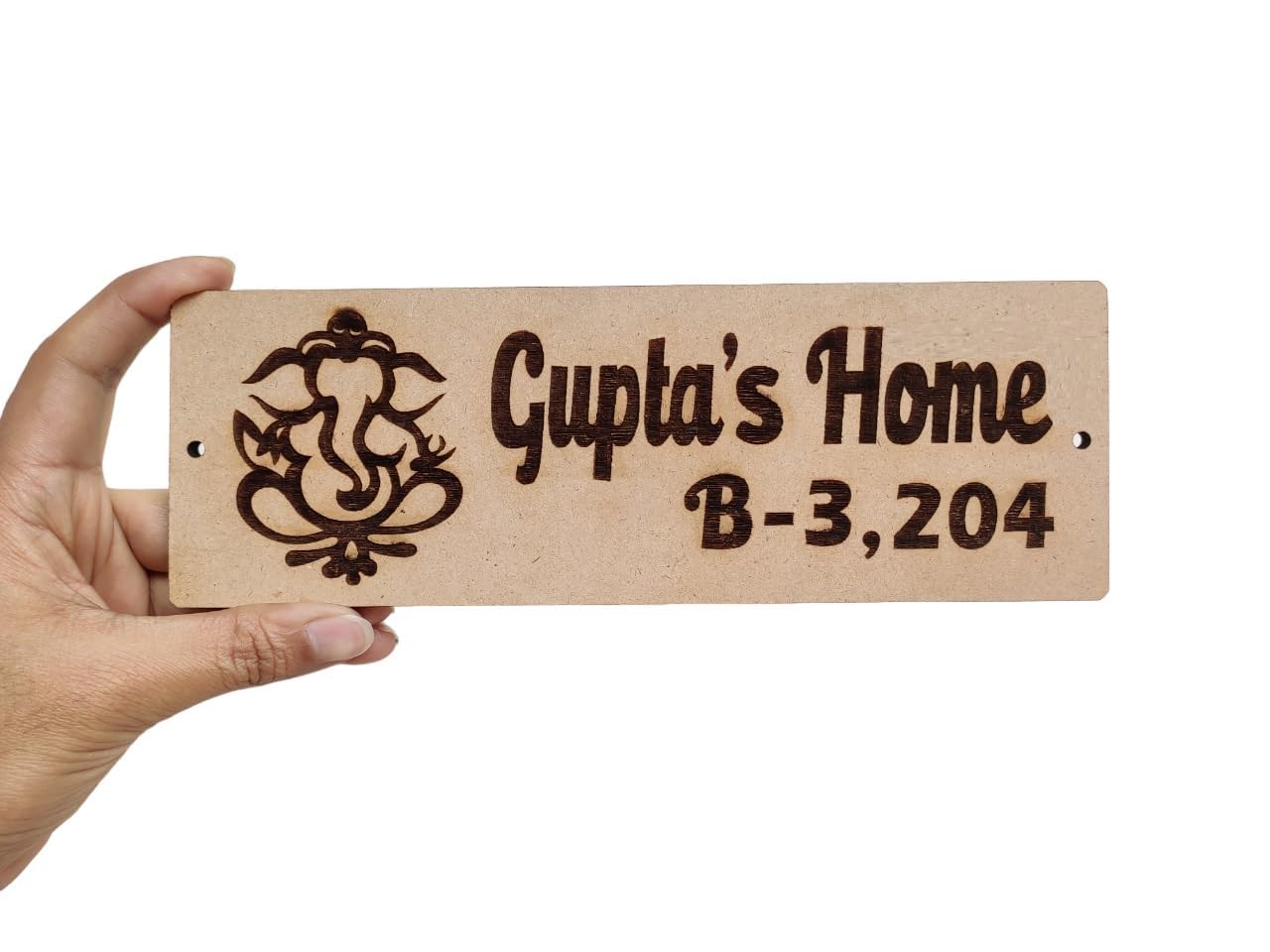 Bright Wood Craft Customized Home Entrance Wall Décor Hanging Name plate for Home, Flat Door Decoration, Office, Hotel, Shop Décor(DN-12) - (Pack Of - 1)-image-42