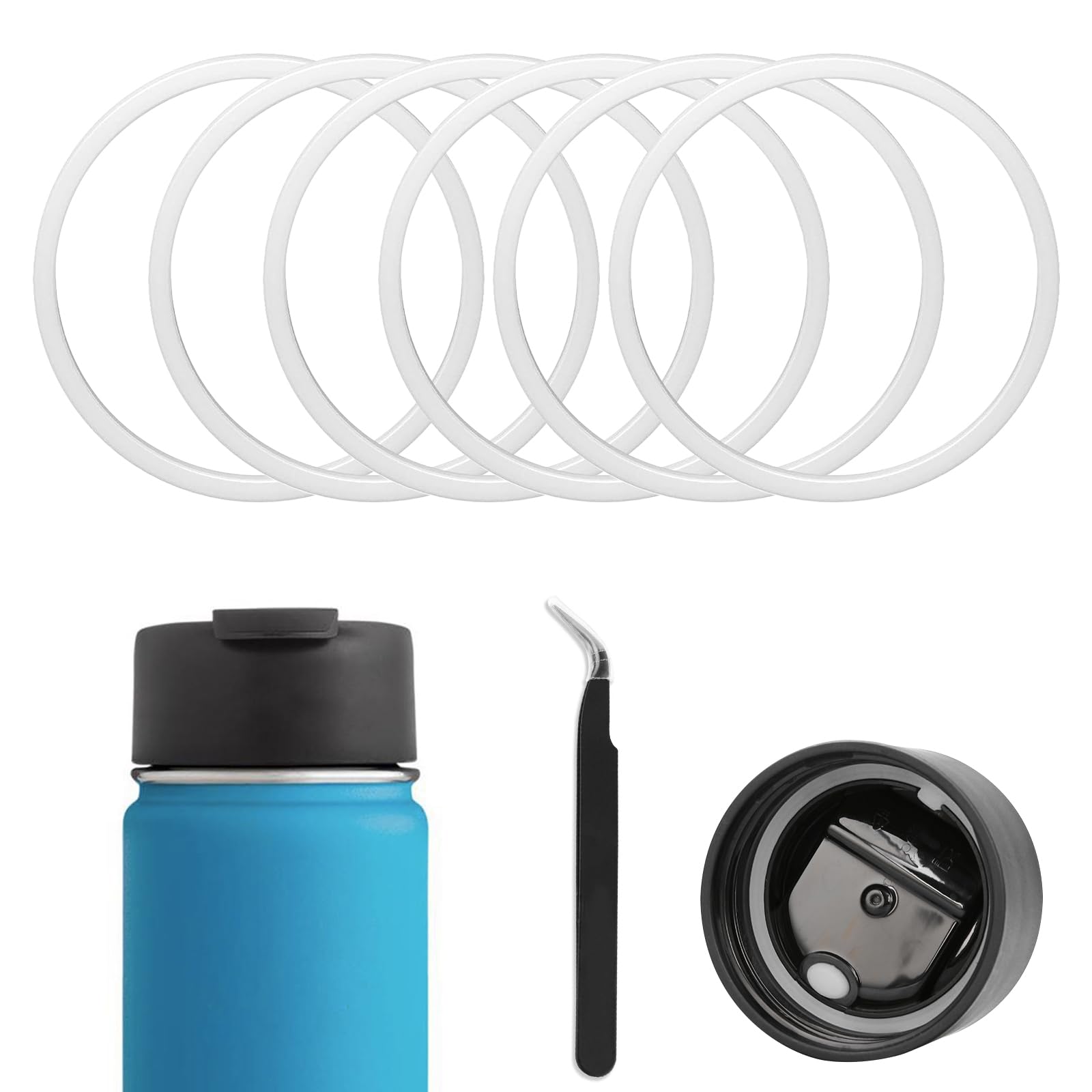 Silicone Gasket Replacement Gasket Hydro Flask Seal 6Pcs