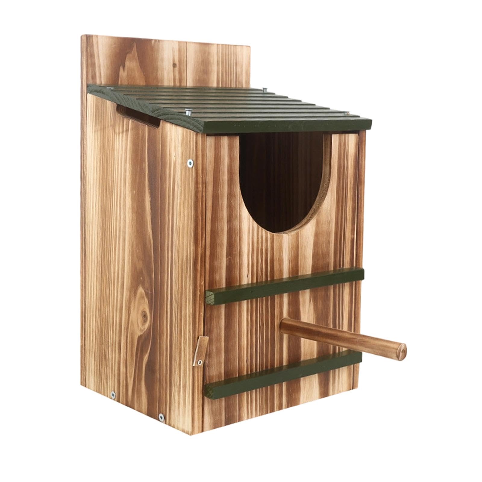 MagiDeal Casa de Madera para pájaros, Nido de búho, fácil de Limpiar, Colgante para Patio, Exterior, balcón, jardín.