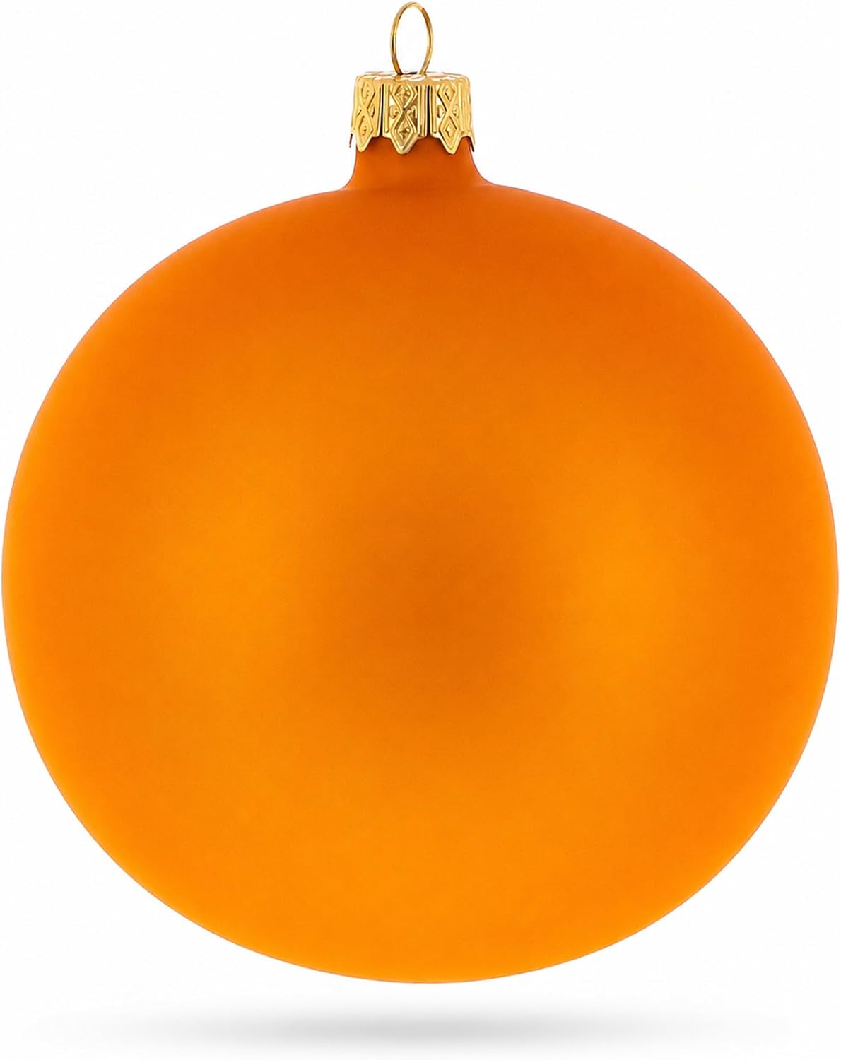 Set of 6 Matte Gold Glass Ball Christmas Ornaments 3.25 Inches image 4