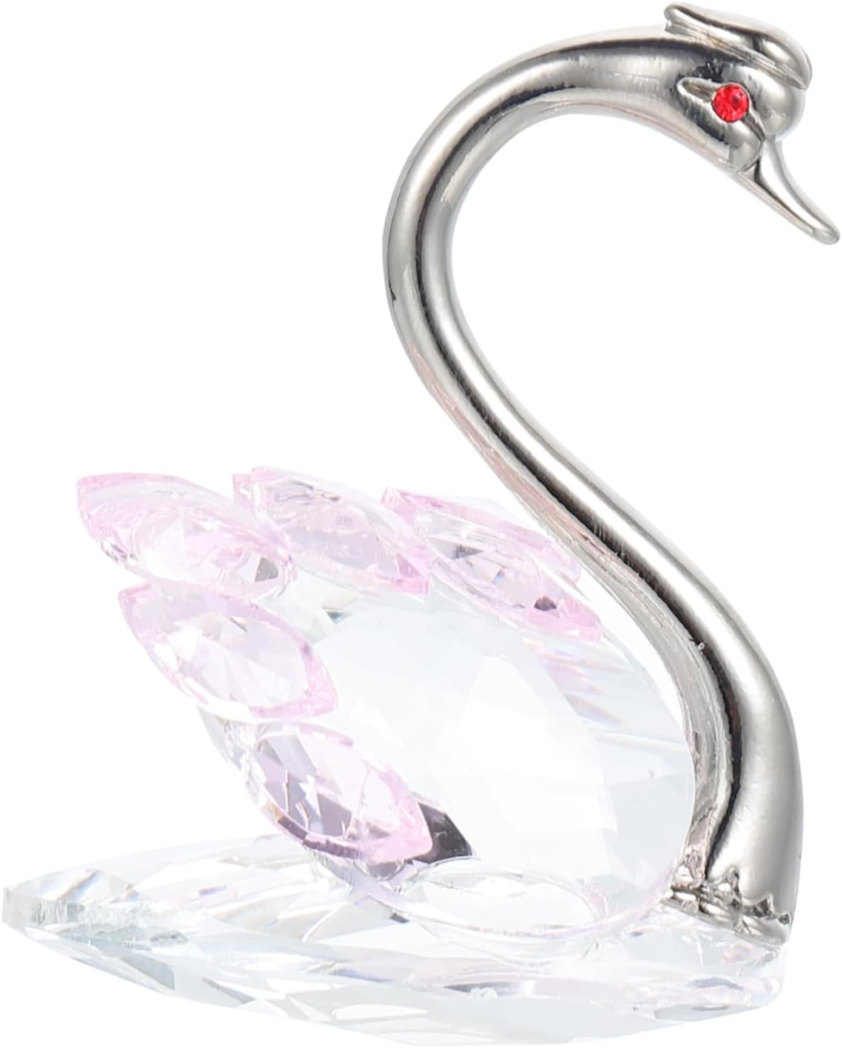 PRETYZOOM Crystal Swan Ornament Home Decor Crystal Animal Figurine Swan