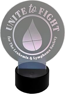 Company Logo on Round Acrylic LED Table Sign, 6"x6", Laser Engraved, Includes Remote, LED Base and Power Cord. (Batteries Not Included) Corporate Event Table Sign