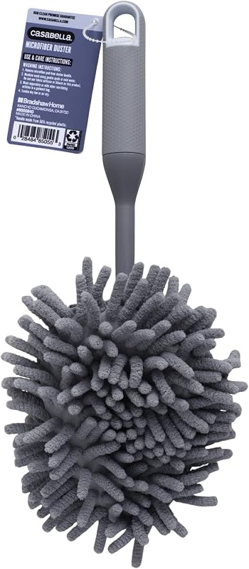 Casabella, plumero de microfibra de mano, gris