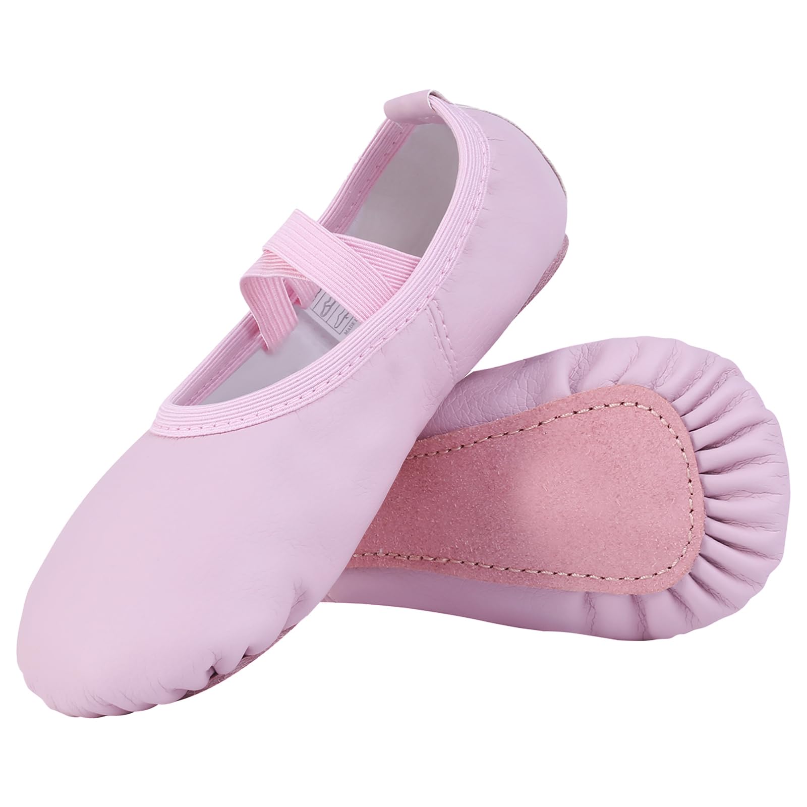 Acfoda Ballettschuhe Mädchen PU Leder Tanzschuhe Damen Ganze Ledersohle Ballettschläppchen Gymnastikschuhe für Kinder Erwachsene