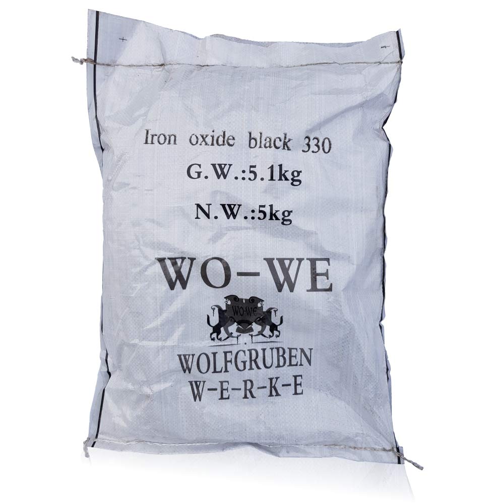 Eisenoxid Pulver Pigmentpulver für Betonfarbe Lehm Keramik W120 Schwarz - 5KG