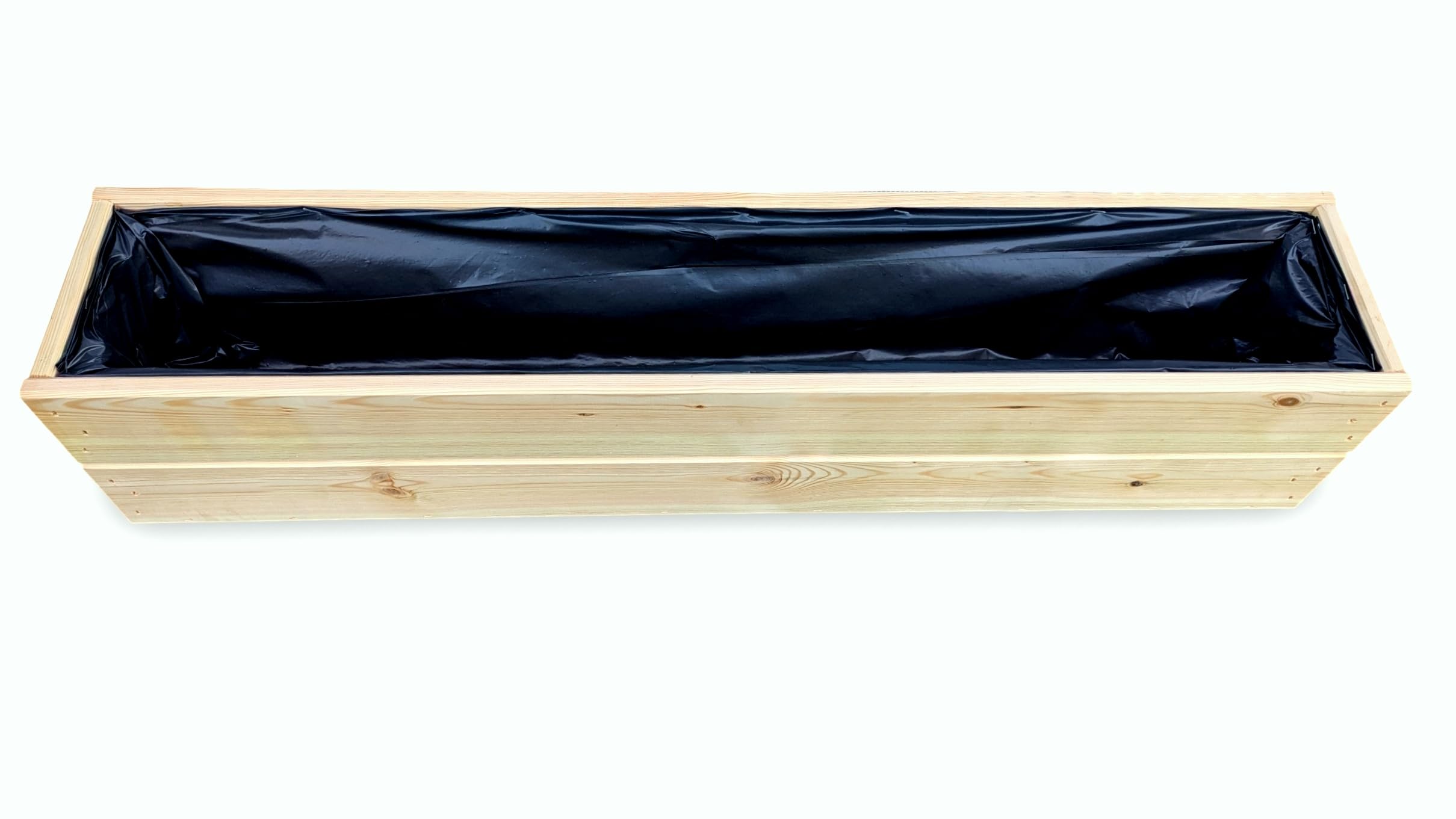 FKL DESIGN Home Deco Plantenbak van hout, plantenpot voor tuin, terras, geïmpregneerde houten kist D26 (walnoot, 60 x 30 x 29 cm