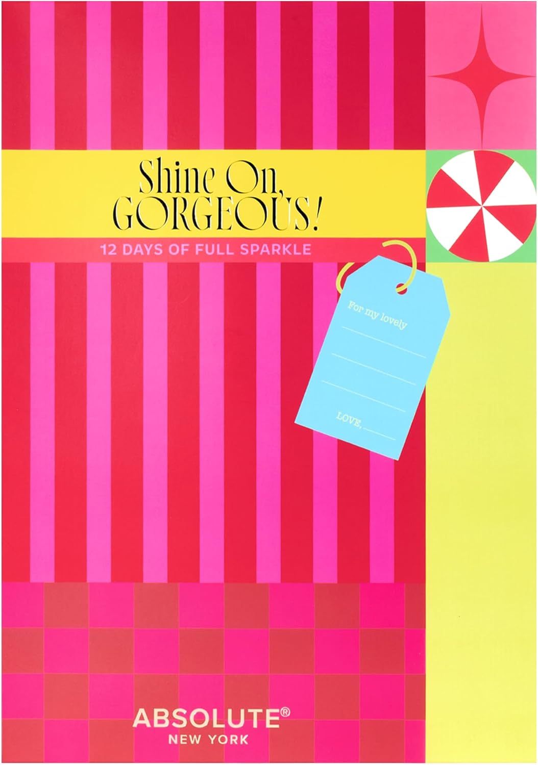 Absolute New York Shine On Gorgeous 2025 Advent Calendar, 12 Days of Limited Edition Makeup Essentials (Shine On Gorgeous!)